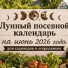 Лунный календарь садовода на июнь 2026 года