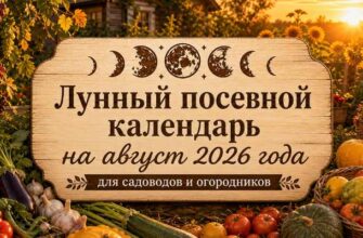 Лунный календарь садовода и огородника на август 2026: благоприятные дни для посадок, сбора урожая и ухода за растениями