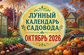 Статья Лунный календарь садовода и огородника на октябрь 2026: благоприятные дни для посадок, уборки урожая и пересадки комнатных растений